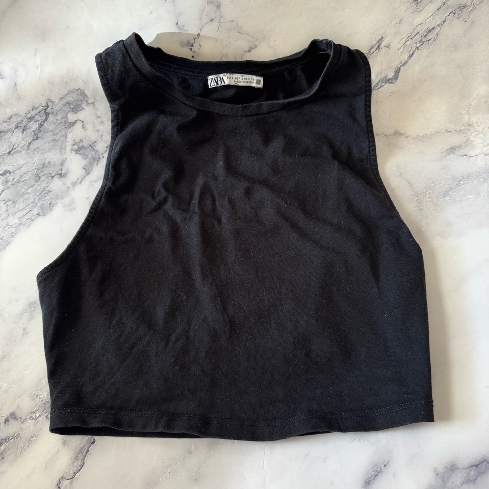 Zara sleeveless cropped top